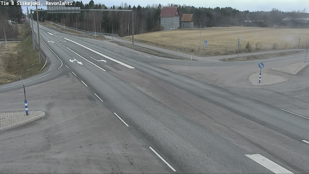 Weather Camera Image Road 8 Siikajoki, Revonlahti, Siikajoki, Pohjois-Pohjanmaa