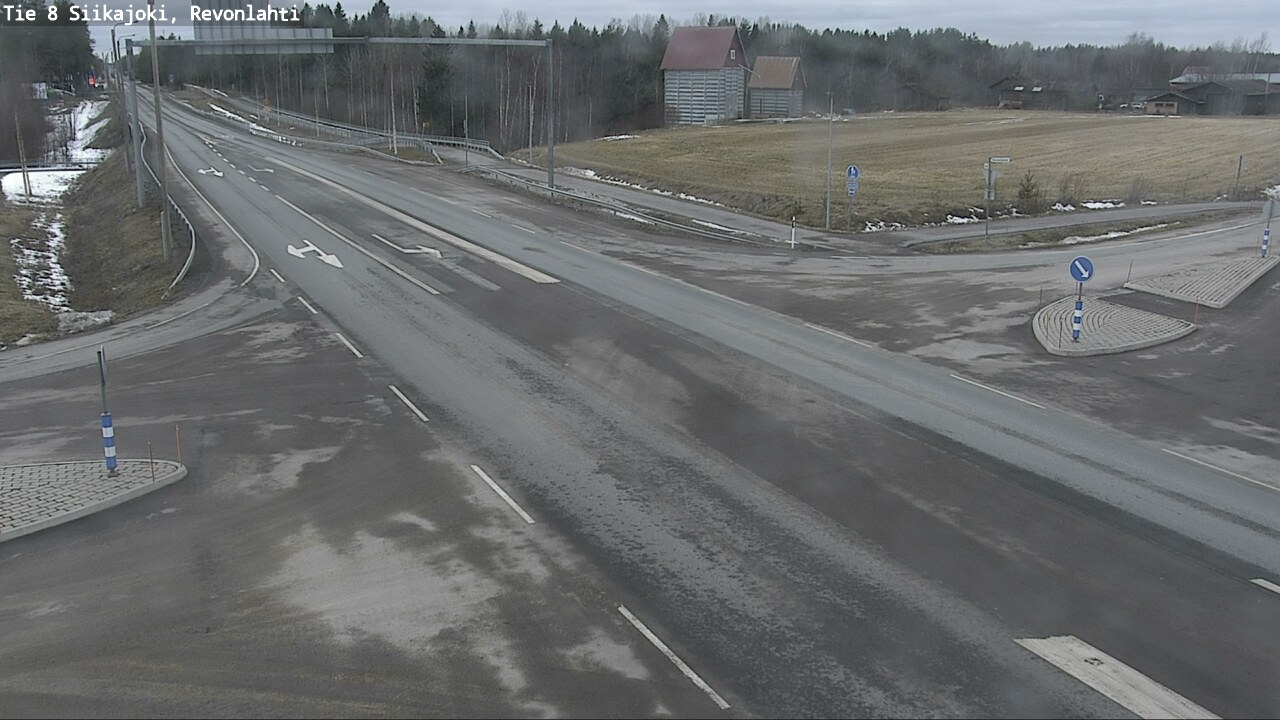 Weather Camera Image Road 8 Siikajoki, Revonlahti, Siikajoki, Pohjois-Pohjanmaa