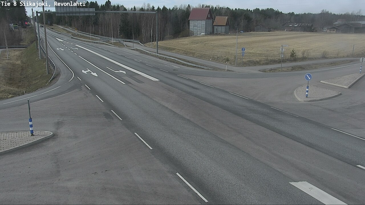 Weather Camera Image Road 8 Siikajoki, Revonlahti, Siikajoki, Pohjois-Pohjanmaa