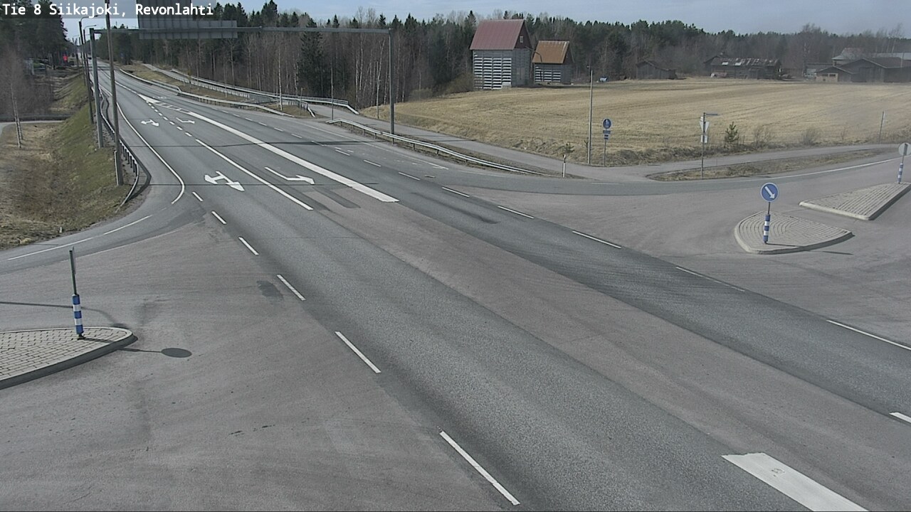 Weather Camera Image Road 8 Siikajoki, Revonlahti, Siikajoki, Pohjois-Pohjanmaa