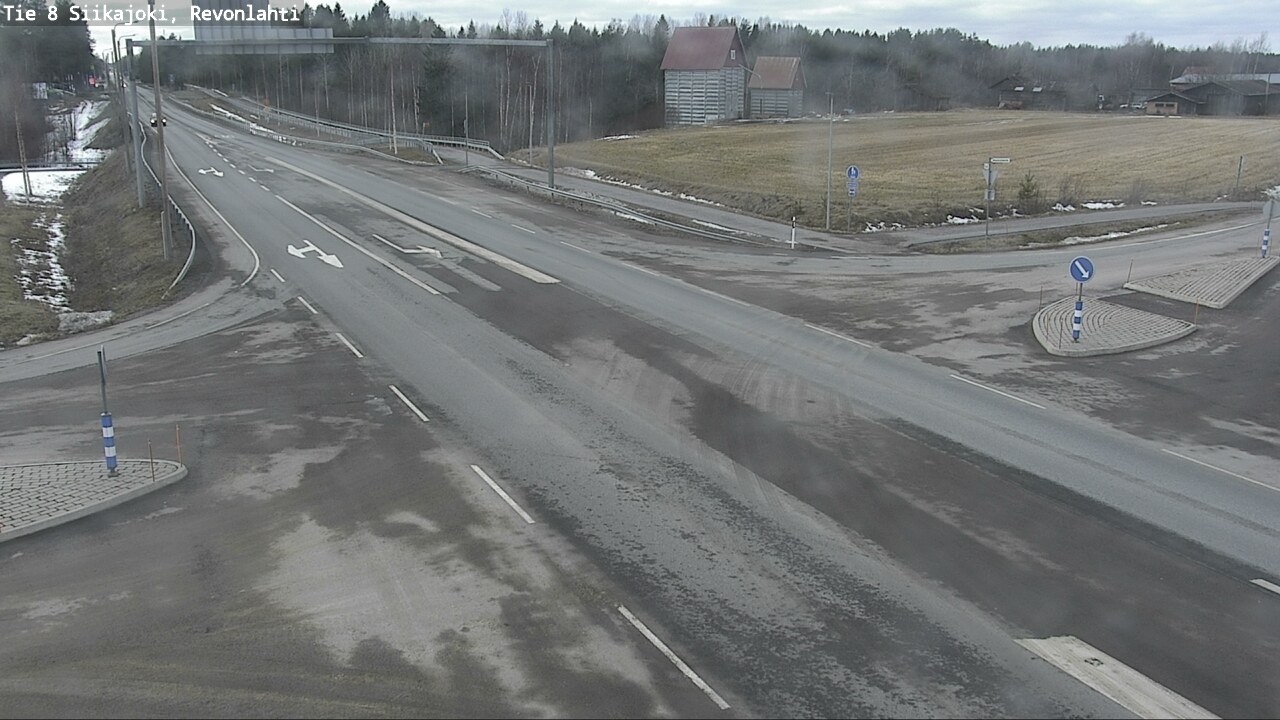 Weather Camera Image Road 8 Siikajoki, Revonlahti, Siikajoki, Pohjois-Pohjanmaa