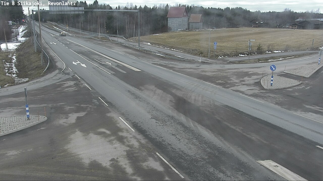 Weather Camera Image Road 8 Siikajoki, Revonlahti, Siikajoki, Pohjois-Pohjanmaa