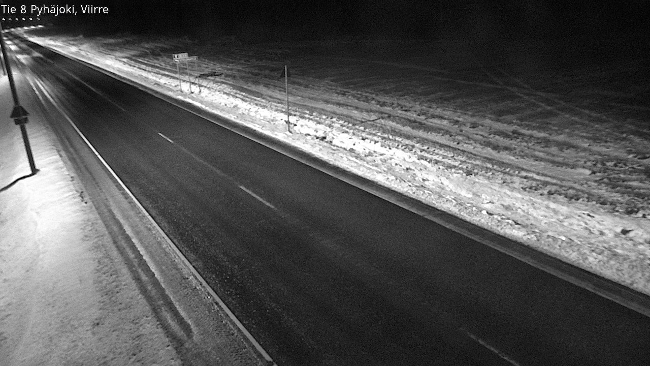 Weather Camera Image Väg 8 Pyhäjoki, Viirre, Pyhäjoki, Pohjois-Pohjanmaa