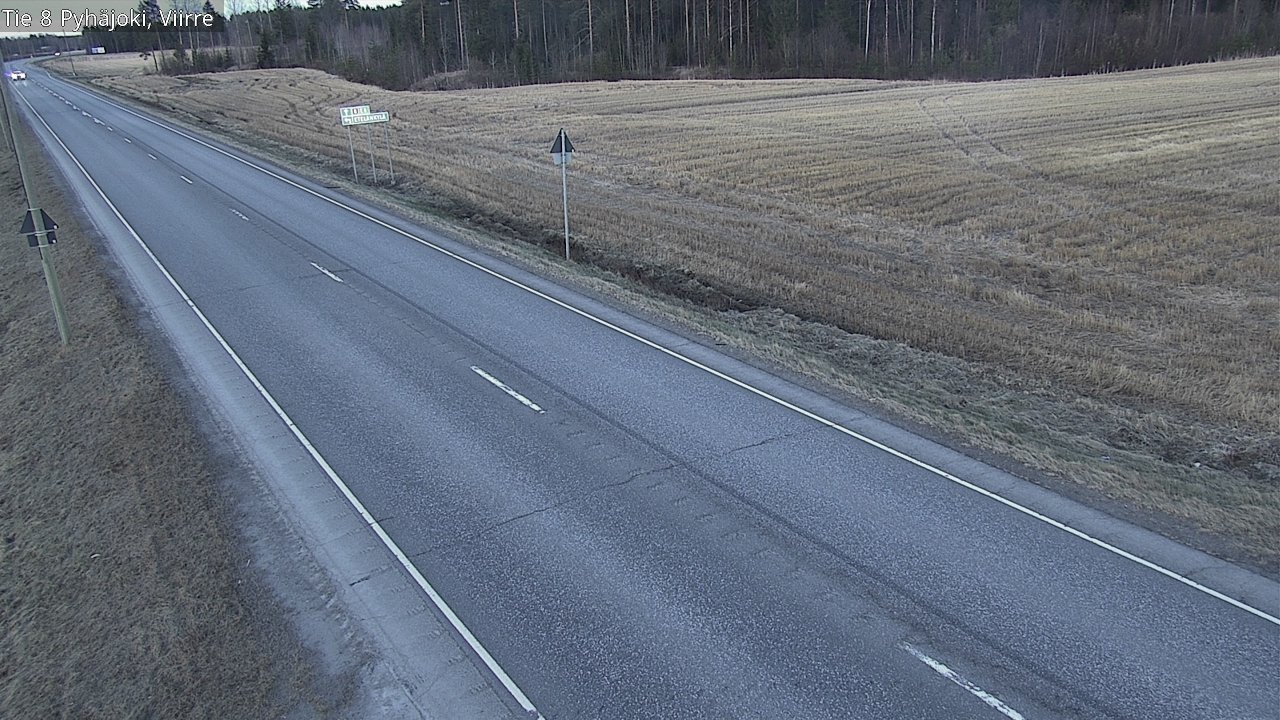 Weather Camera Image Väg 8 Pyhäjoki, Viirre, Pyhäjoki, Pohjois-Pohjanmaa
