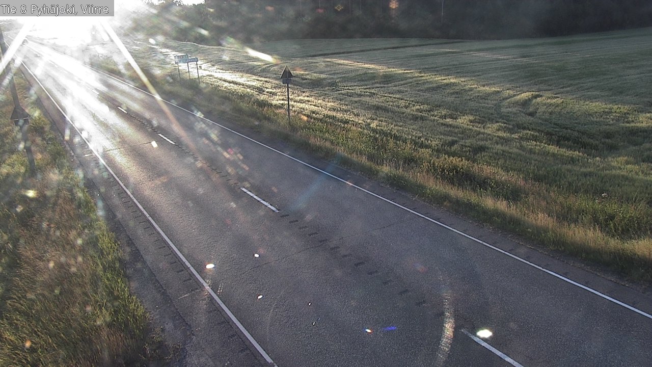 Weather Camera Image Road 8 Pyhäjoki, Viirre, Pyhäjoki, Pohjois-Pohjanmaa