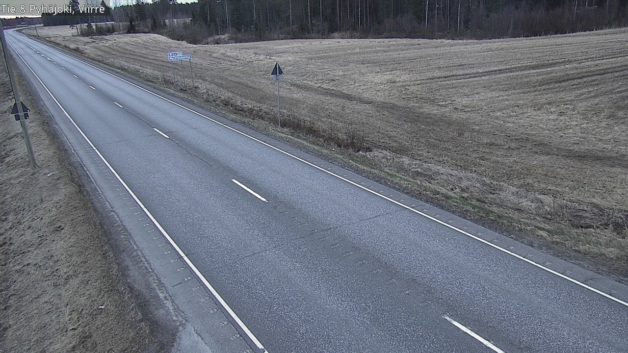 Weather Camera Image Väg 8 Pyhäjoki, Viirre, Pyhäjoki, Pohjois-Pohjanmaa