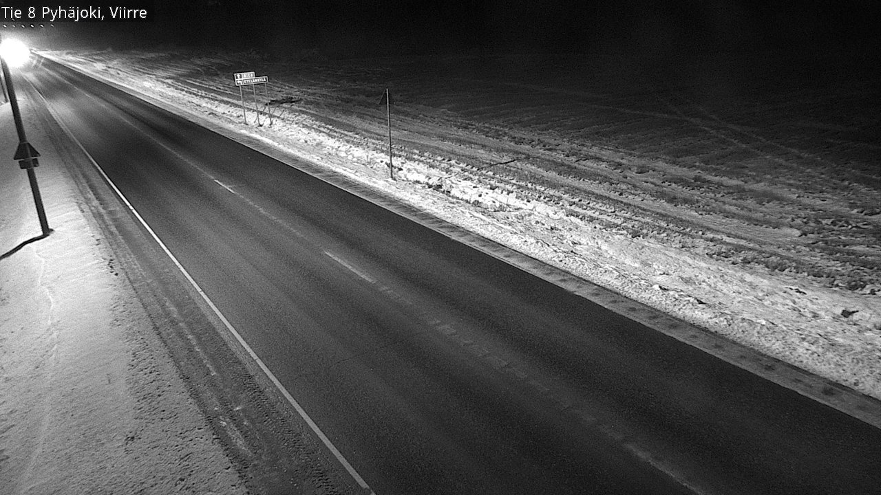 Weather Camera Image Väg 8 Pyhäjoki, Viirre, Pyhäjoki, Pohjois-Pohjanmaa