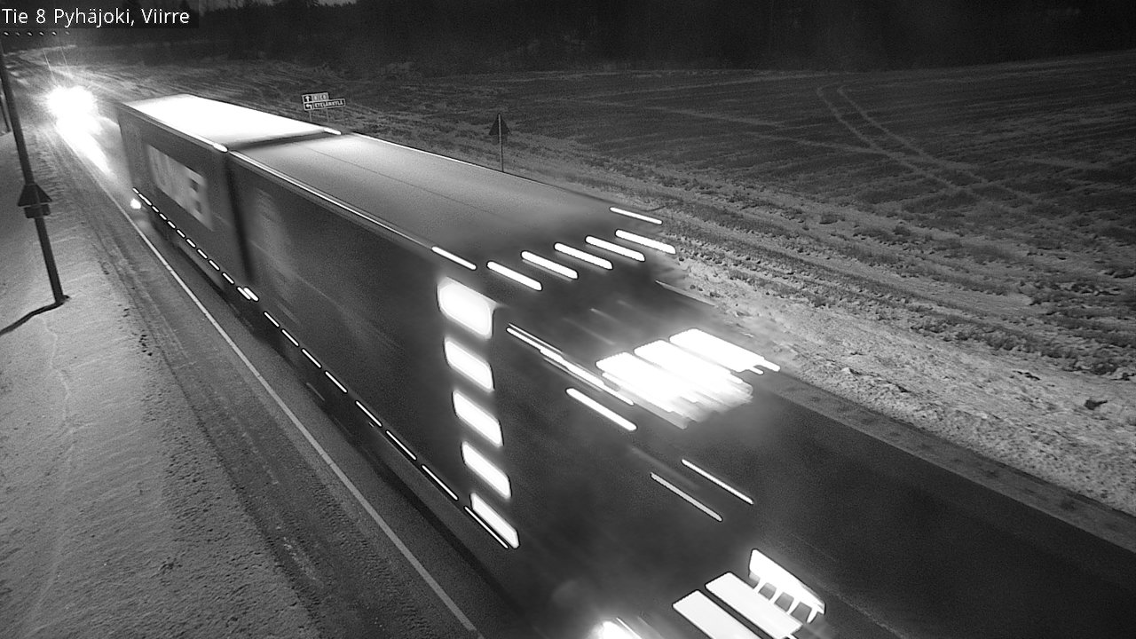 Weather Camera Image Väg 8 Pyhäjoki, Viirre, Pyhäjoki, Pohjois-Pohjanmaa