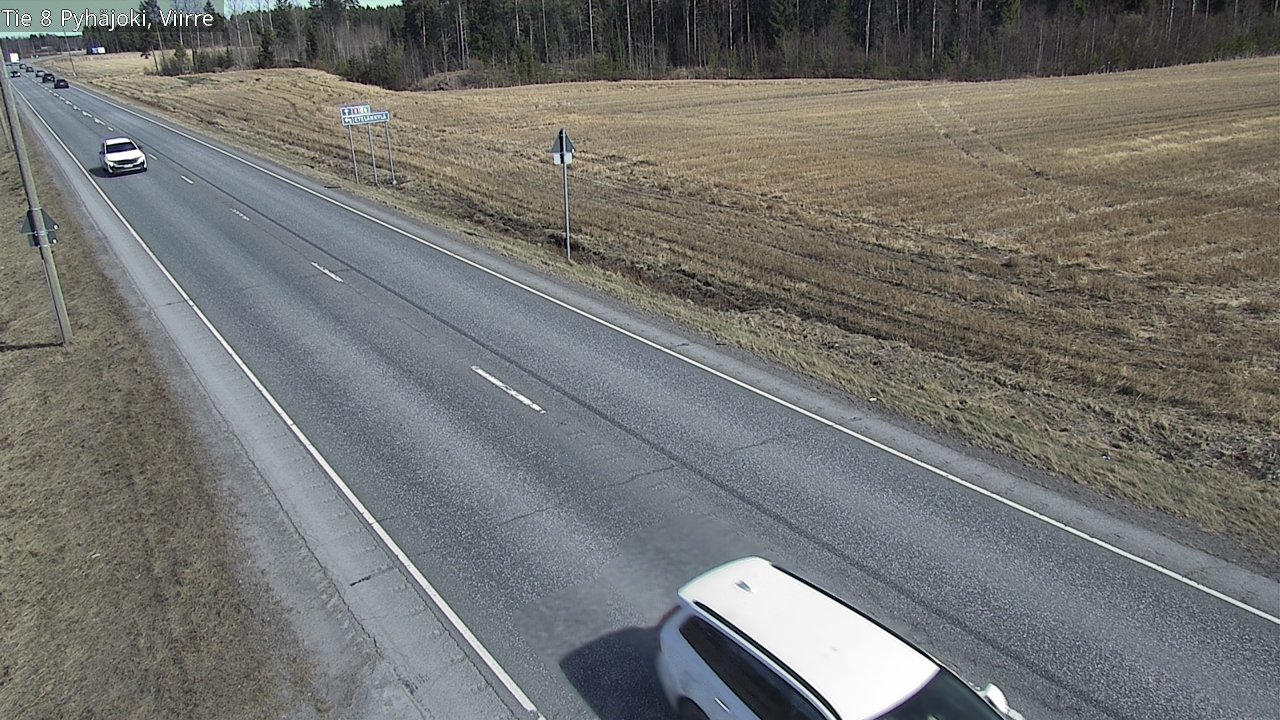 Weather Camera Image Väg 8 Pyhäjoki, Viirre, Pyhäjoki, Pohjois-Pohjanmaa