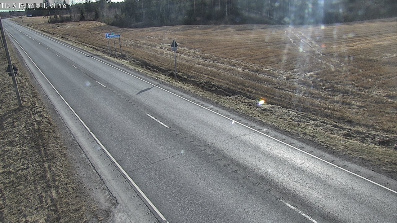 Weather Camera Image Väg 8 Pyhäjoki, Viirre, Pyhäjoki, Pohjois-Pohjanmaa