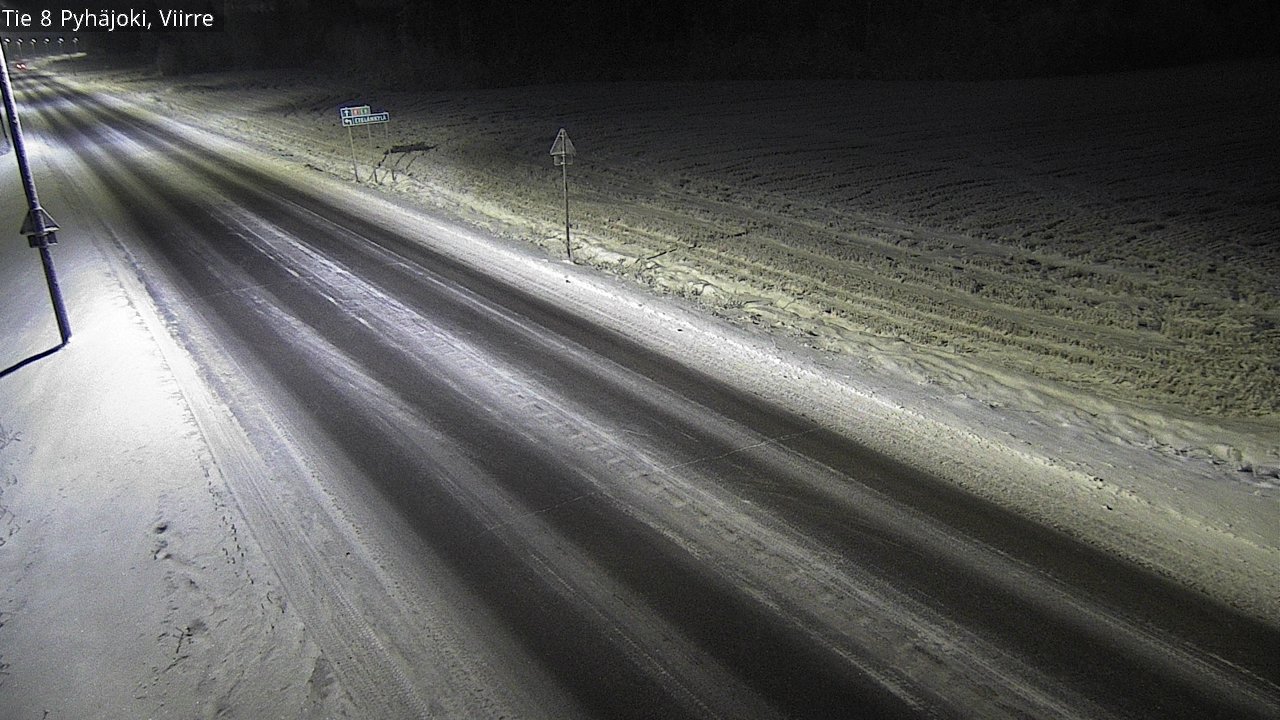 Weather Camera Image Road 8 Pyhäjoki, Viirre, Pyhäjoki, Pohjois-Pohjanmaa