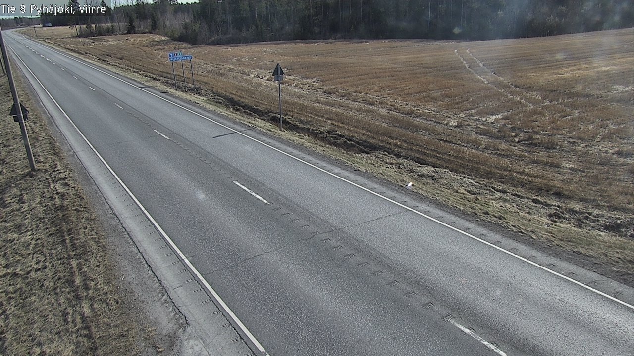 Weather Camera Image Väg 8 Pyhäjoki, Viirre, Pyhäjoki, Pohjois-Pohjanmaa