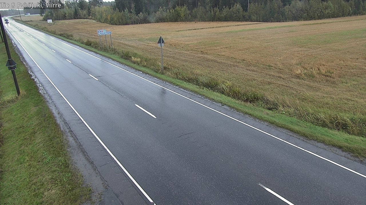 Weather Camera Image Road 8 Pyhäjoki, Viirre, Pyhäjoki, Pohjois-Pohjanmaa