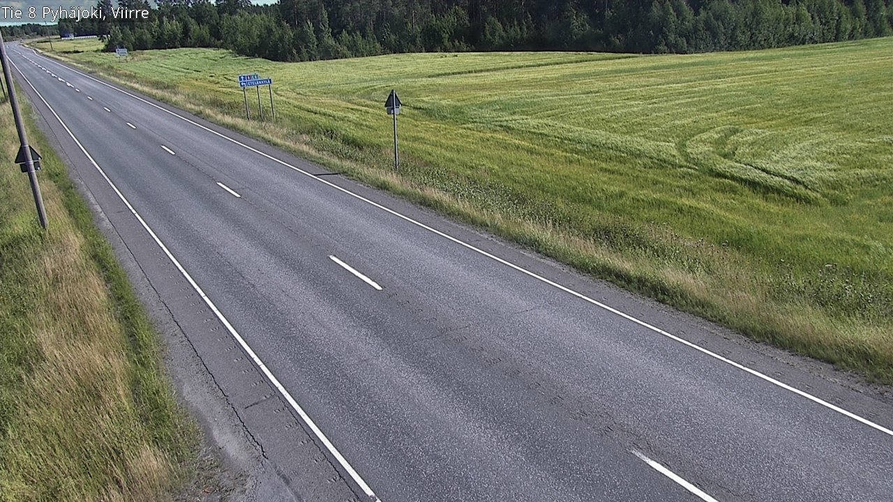 Kelikamerat Kuva Tie 8 Pyhäjoki, Viirre, Pyhäjoki, Pohjois-Pohjanmaa