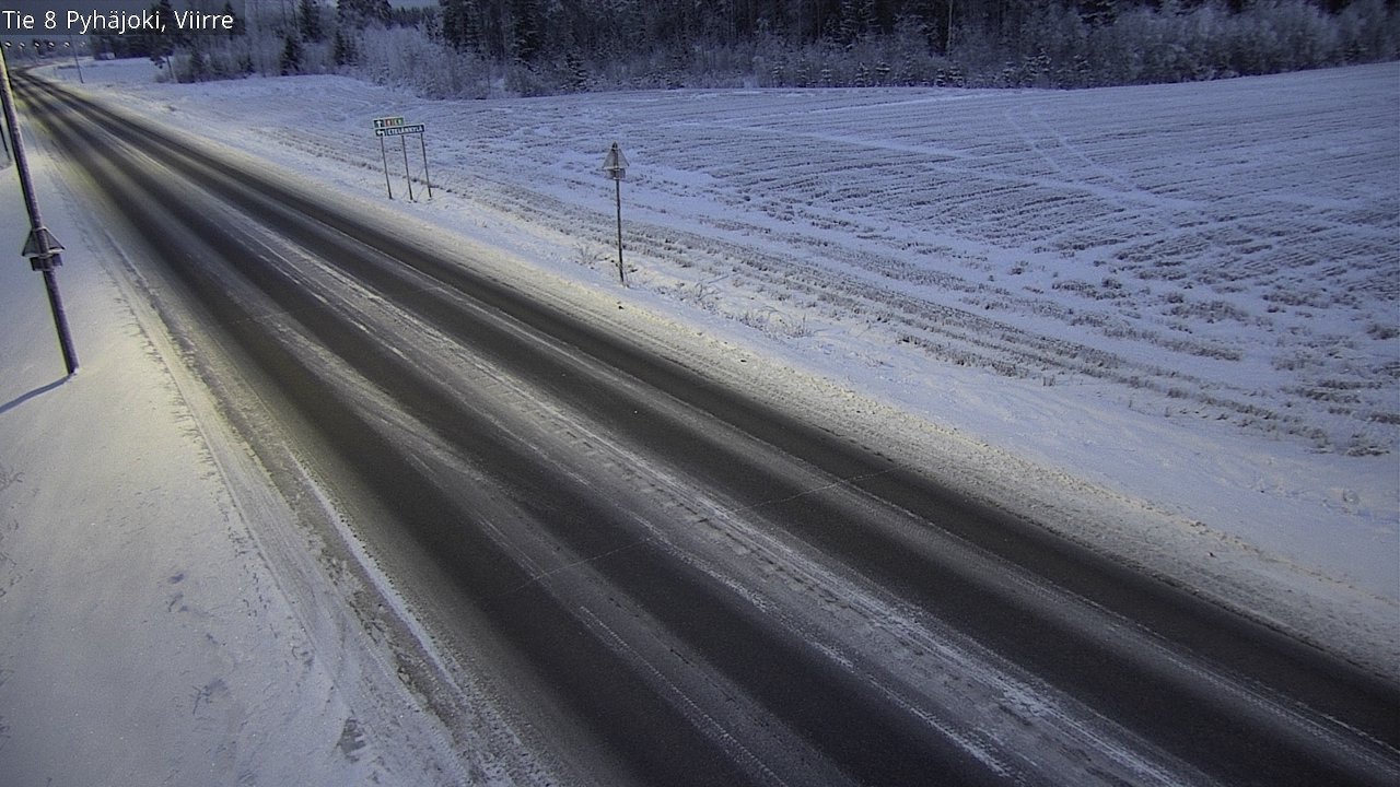 Weather Camera Image Road 8 Pyhäjoki, Viirre, Pyhäjoki, Pohjois-Pohjanmaa