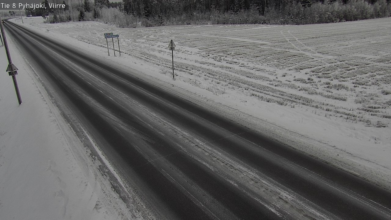 Weather Camera Image Road 8 Pyhäjoki, Viirre, Pyhäjoki, Pohjois-Pohjanmaa