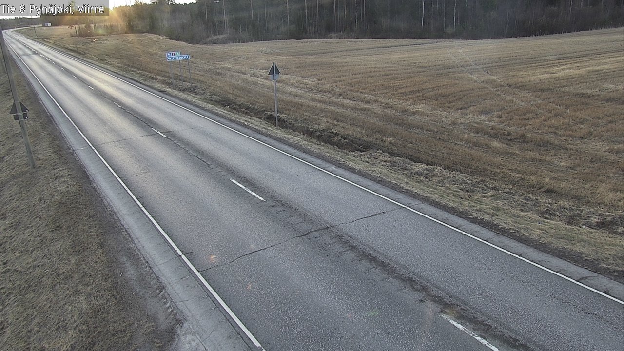 Weather Camera Image Väg 8 Pyhäjoki, Viirre, Pyhäjoki, Pohjois-Pohjanmaa