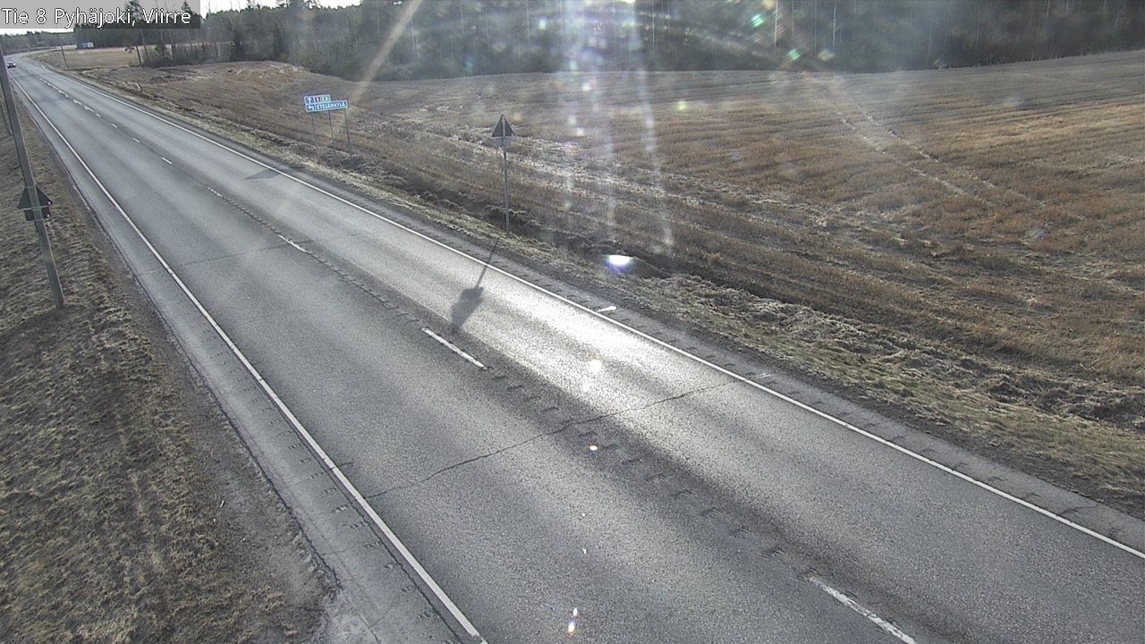 Weather Camera Image Väg 8 Pyhäjoki, Viirre, Pyhäjoki, Pohjois-Pohjanmaa