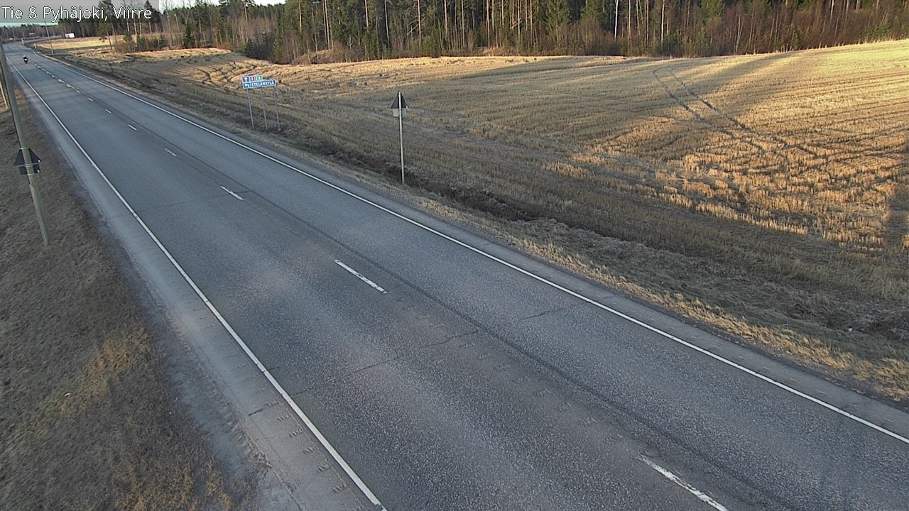 Weather Camera Image Väg 8 Pyhäjoki, Viirre, Pyhäjoki, Pohjois-Pohjanmaa