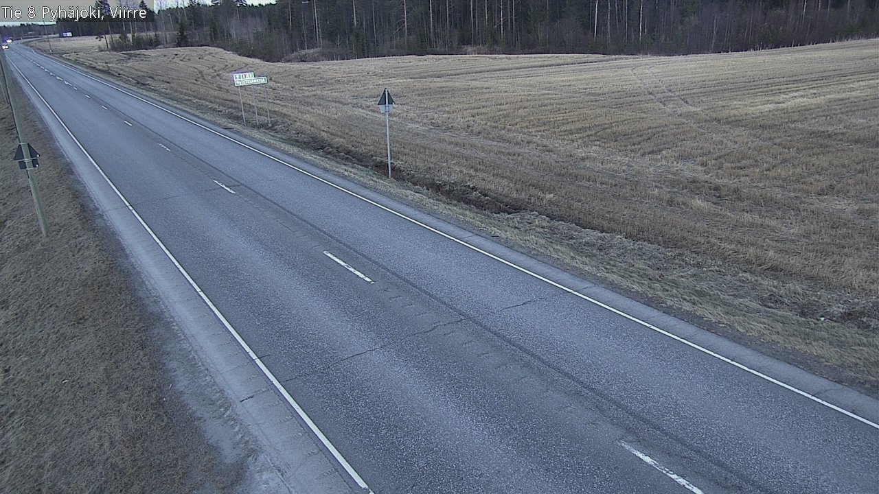Weather Camera Image Väg 8 Pyhäjoki, Viirre, Pyhäjoki, Pohjois-Pohjanmaa