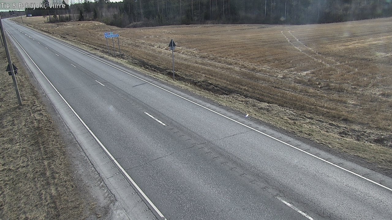 Weather Camera Image Väg 8 Pyhäjoki, Viirre, Pyhäjoki, Pohjois-Pohjanmaa