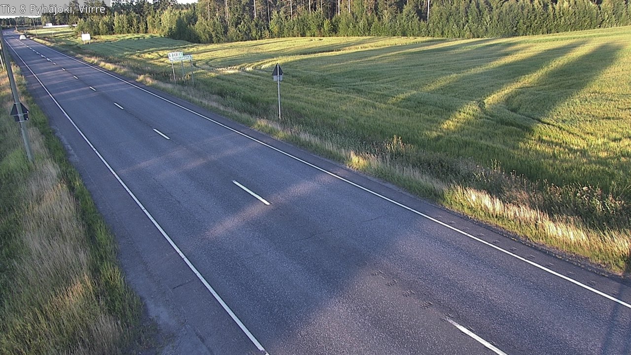 Kelikamerat Kuva Tie 8 Pyhäjoki, Viirre, Pyhäjoki, Pohjois-Pohjanmaa