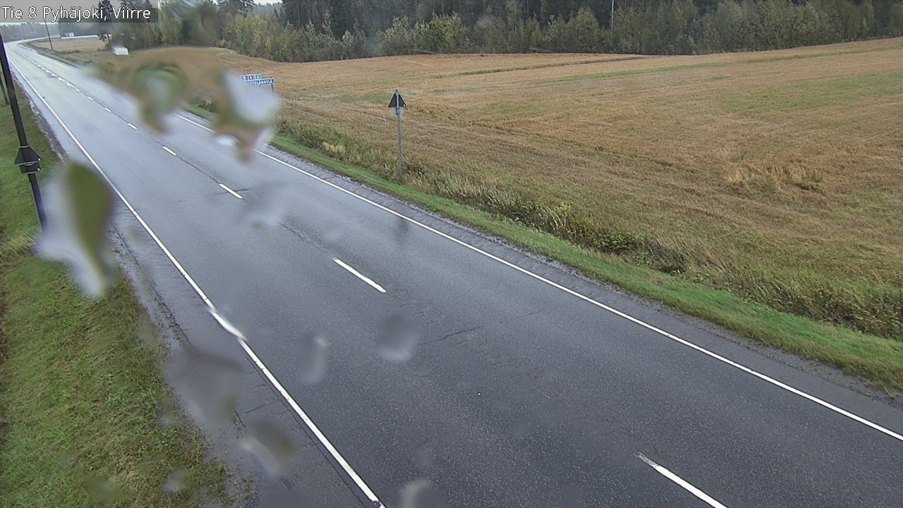 Weather Camera Image Road 8 Pyhäjoki, Viirre, Pyhäjoki, Pohjois-Pohjanmaa