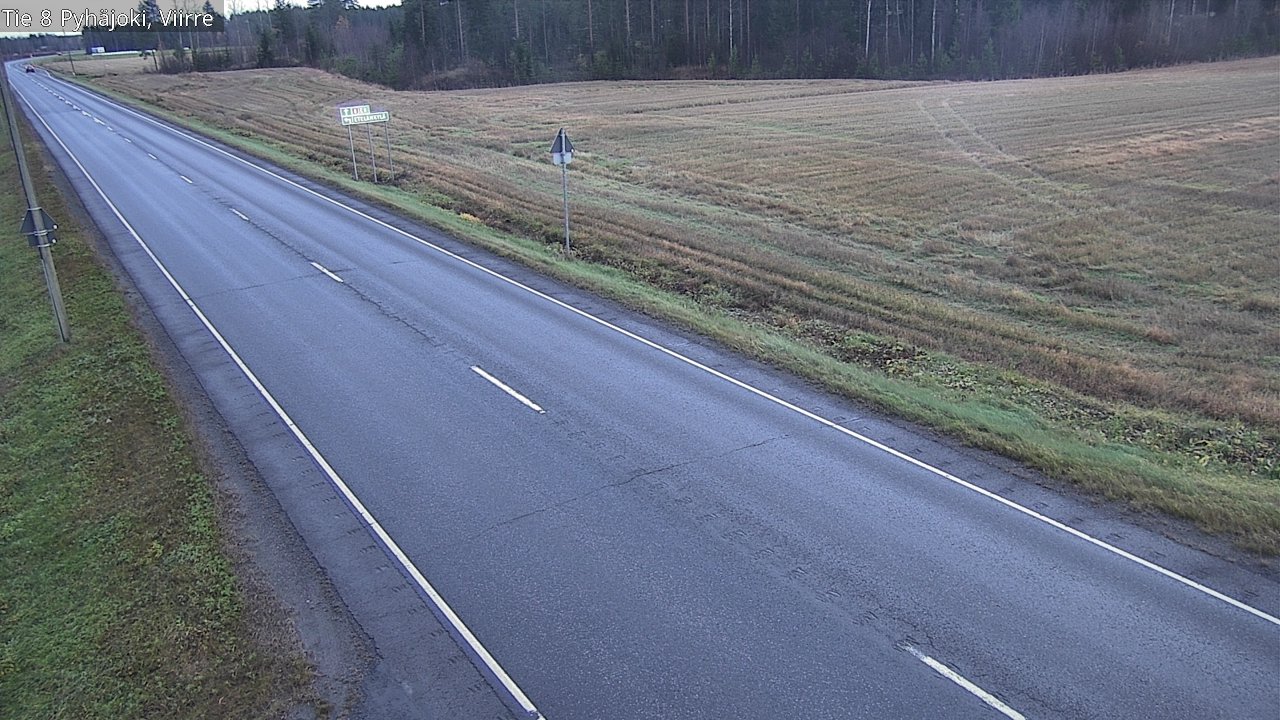 Kelikamerat Kuva Tie 8 Pyhäjoki, Viirre, Pyhäjoki, Pohjois-Pohjanmaa