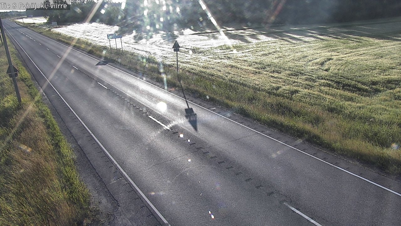 Weather Camera Image Road 8 Pyhäjoki, Viirre, Pyhäjoki, Pohjois-Pohjanmaa