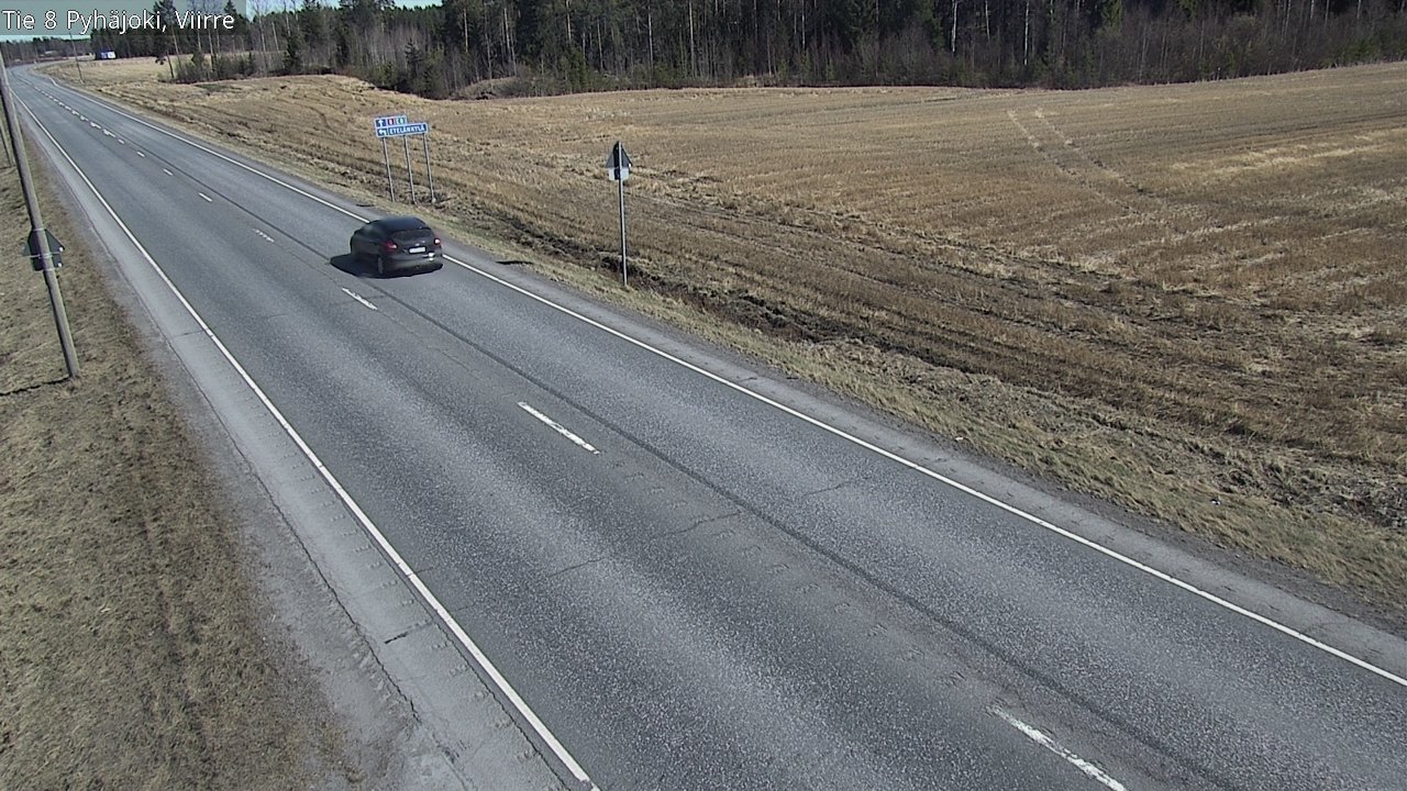 Weather Camera Image Väg 8 Pyhäjoki, Viirre, Pyhäjoki, Pohjois-Pohjanmaa