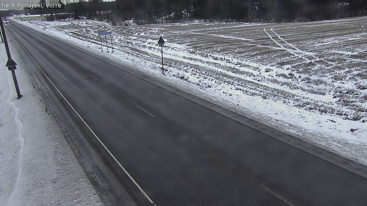 Weather Camera Image Väg 8 Pyhäjoki, Viirre, Pyhäjoki, Pohjois-Pohjanmaa