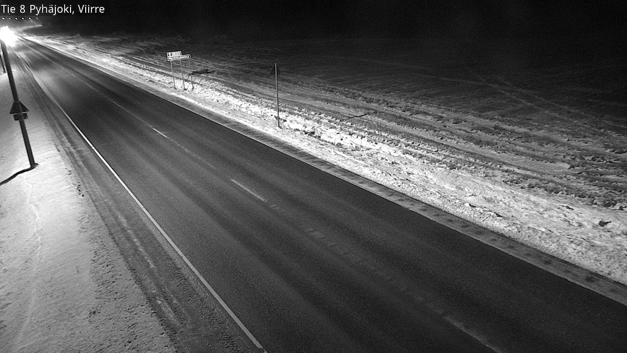 Weather Camera Image Väg 8 Pyhäjoki, Viirre, Pyhäjoki, Pohjois-Pohjanmaa
