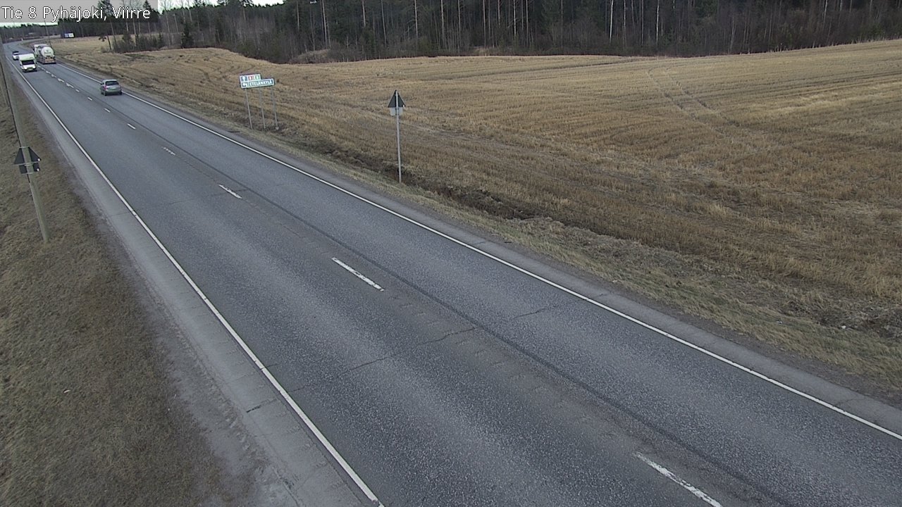 Weather Camera Image Väg 8 Pyhäjoki, Viirre, Pyhäjoki, Pohjois-Pohjanmaa