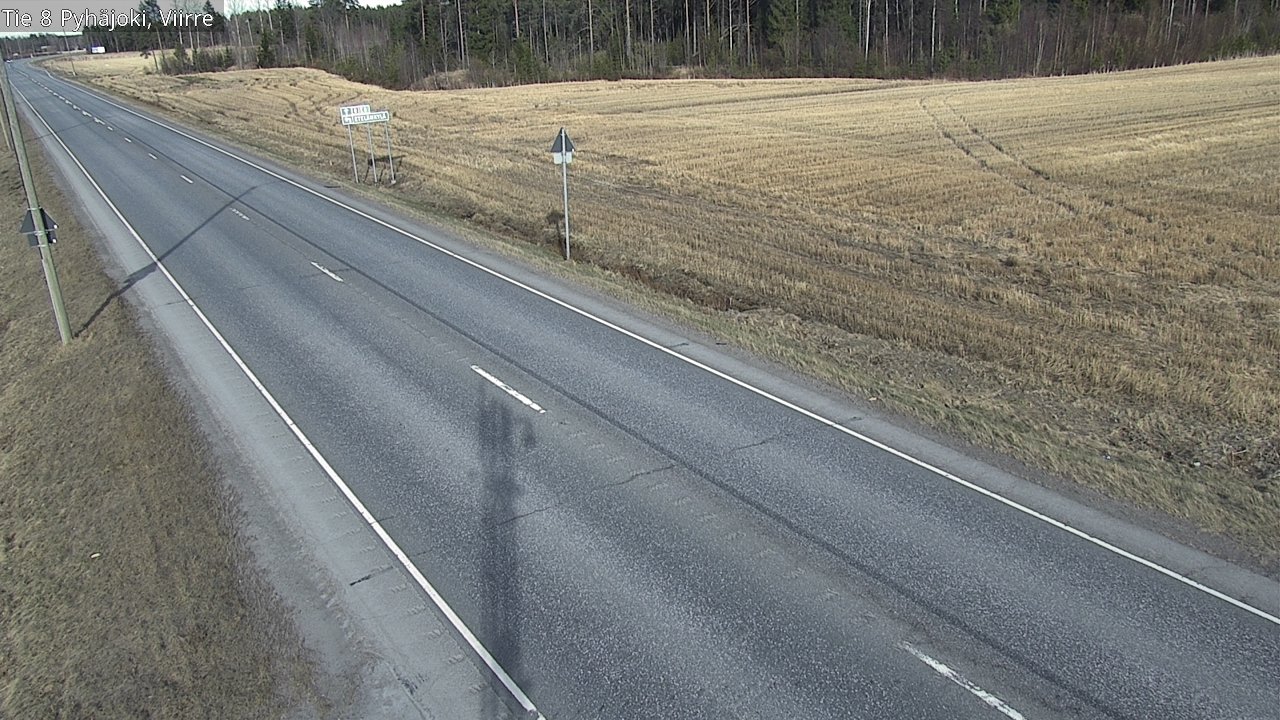 Weather Camera Image Väg 8 Pyhäjoki, Viirre, Pyhäjoki, Pohjois-Pohjanmaa