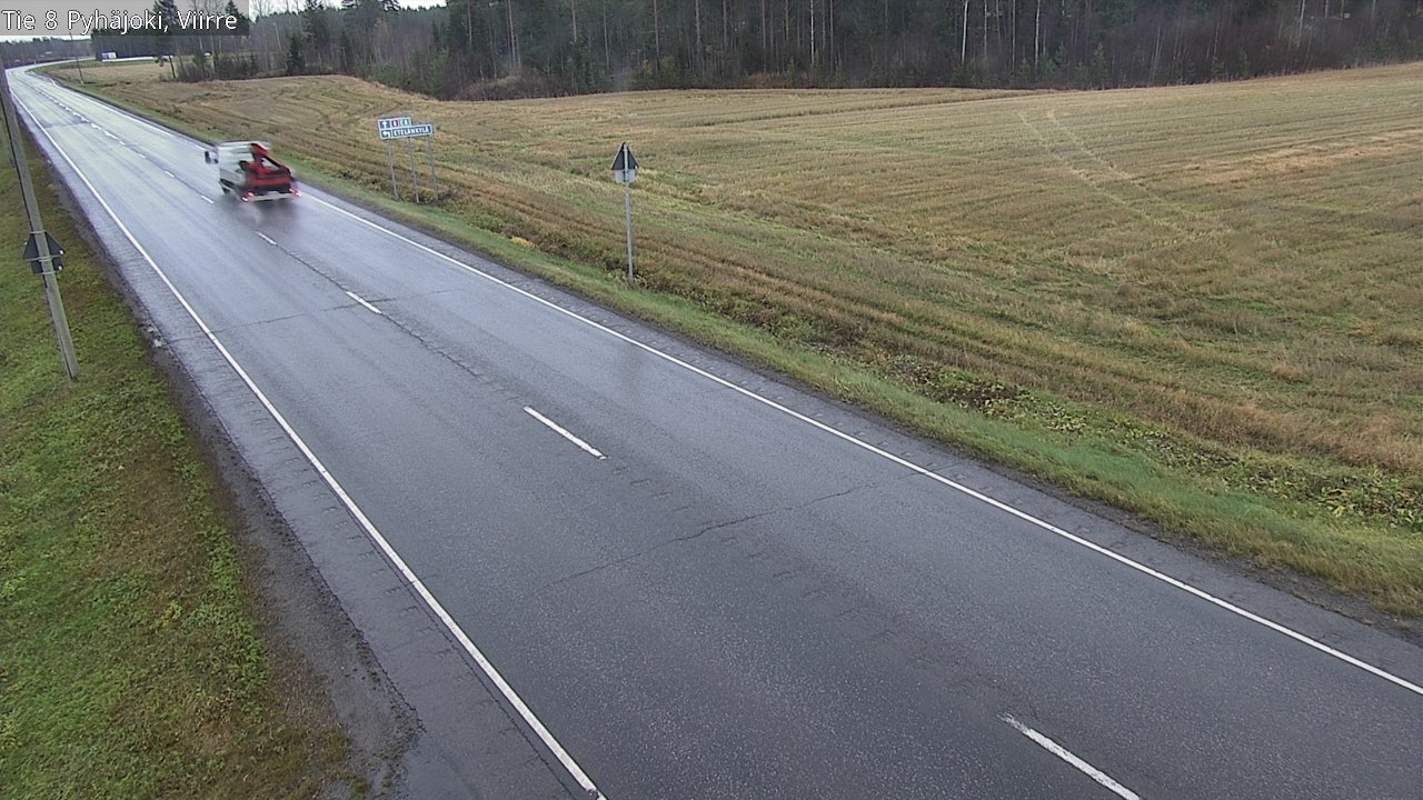 Weather Camera Image Väg 8 Pyhäjoki, Viirre, Pyhäjoki, Pohjois-Pohjanmaa