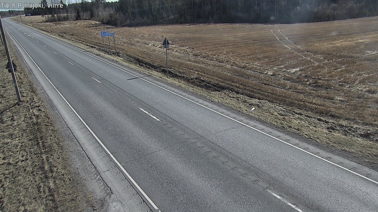 Weather Camera Image Väg 8 Pyhäjoki, Viirre, Pyhäjoki, Pohjois-Pohjanmaa