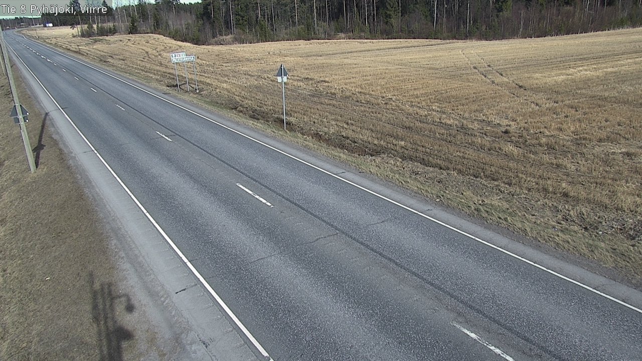 Weather Camera Image Väg 8 Pyhäjoki, Viirre, Pyhäjoki, Pohjois-Pohjanmaa