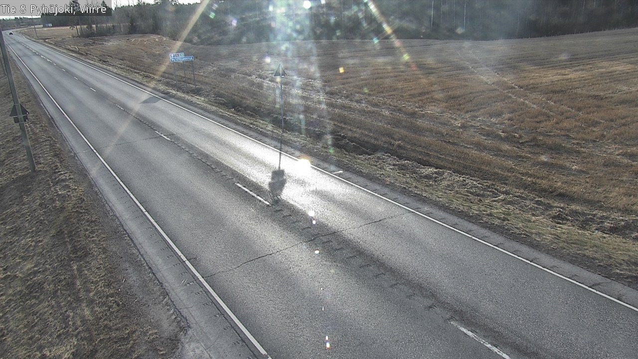 Weather Camera Image Väg 8 Pyhäjoki, Viirre, Pyhäjoki, Pohjois-Pohjanmaa