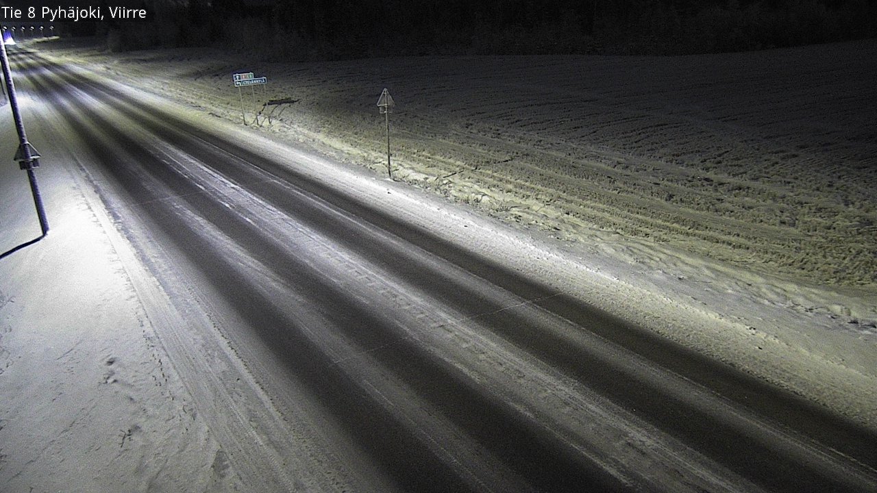 Weather Camera Image Road 8 Pyhäjoki, Viirre, Pyhäjoki, Pohjois-Pohjanmaa