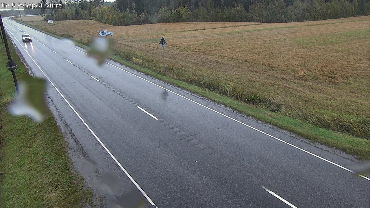 Weather Camera Image Road 8 Pyhäjoki, Viirre, Pyhäjoki, Pohjois-Pohjanmaa