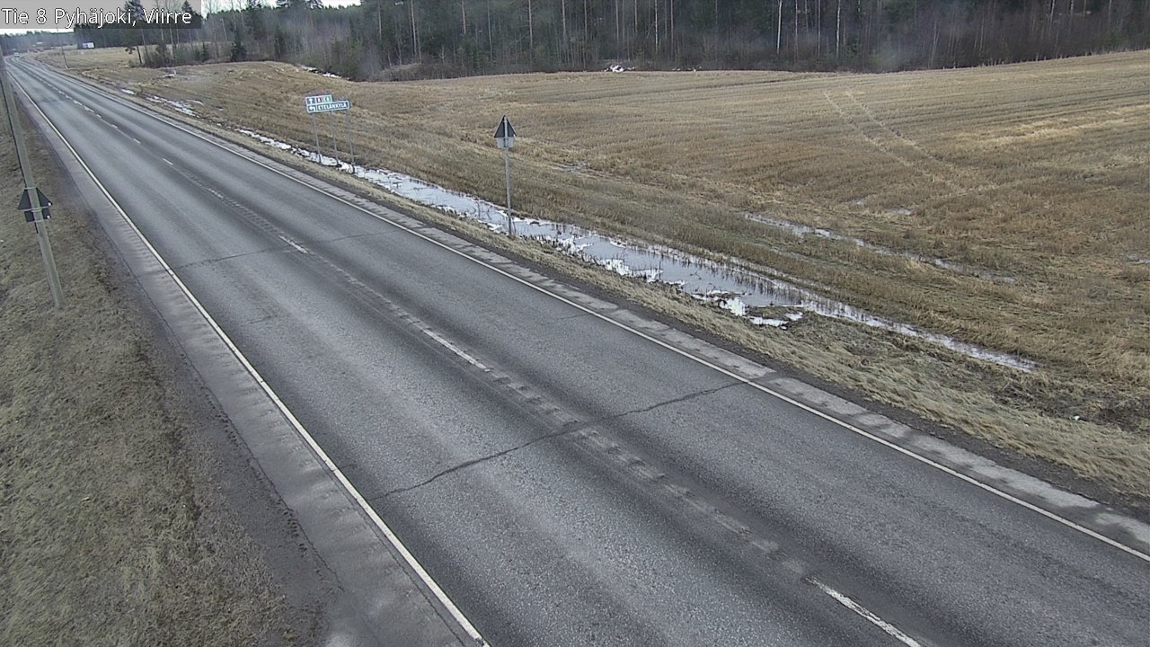 Weather Camera Image Väg 8 Pyhäjoki, Viirre, Pyhäjoki, Pohjois-Pohjanmaa