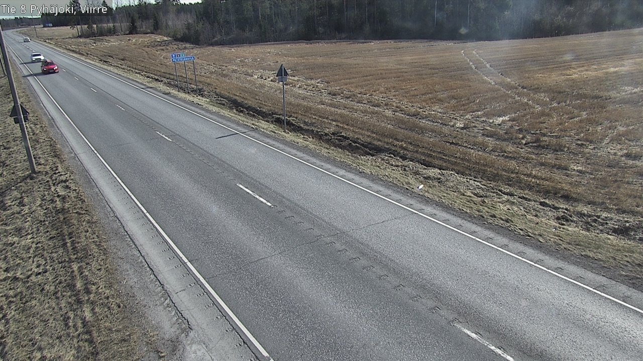 Weather Camera Image Väg 8 Pyhäjoki, Viirre, Pyhäjoki, Pohjois-Pohjanmaa