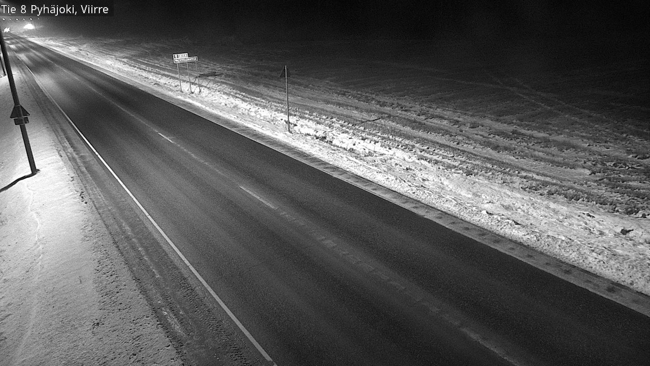 Weather Camera Image Väg 8 Pyhäjoki, Viirre, Pyhäjoki, Pohjois-Pohjanmaa