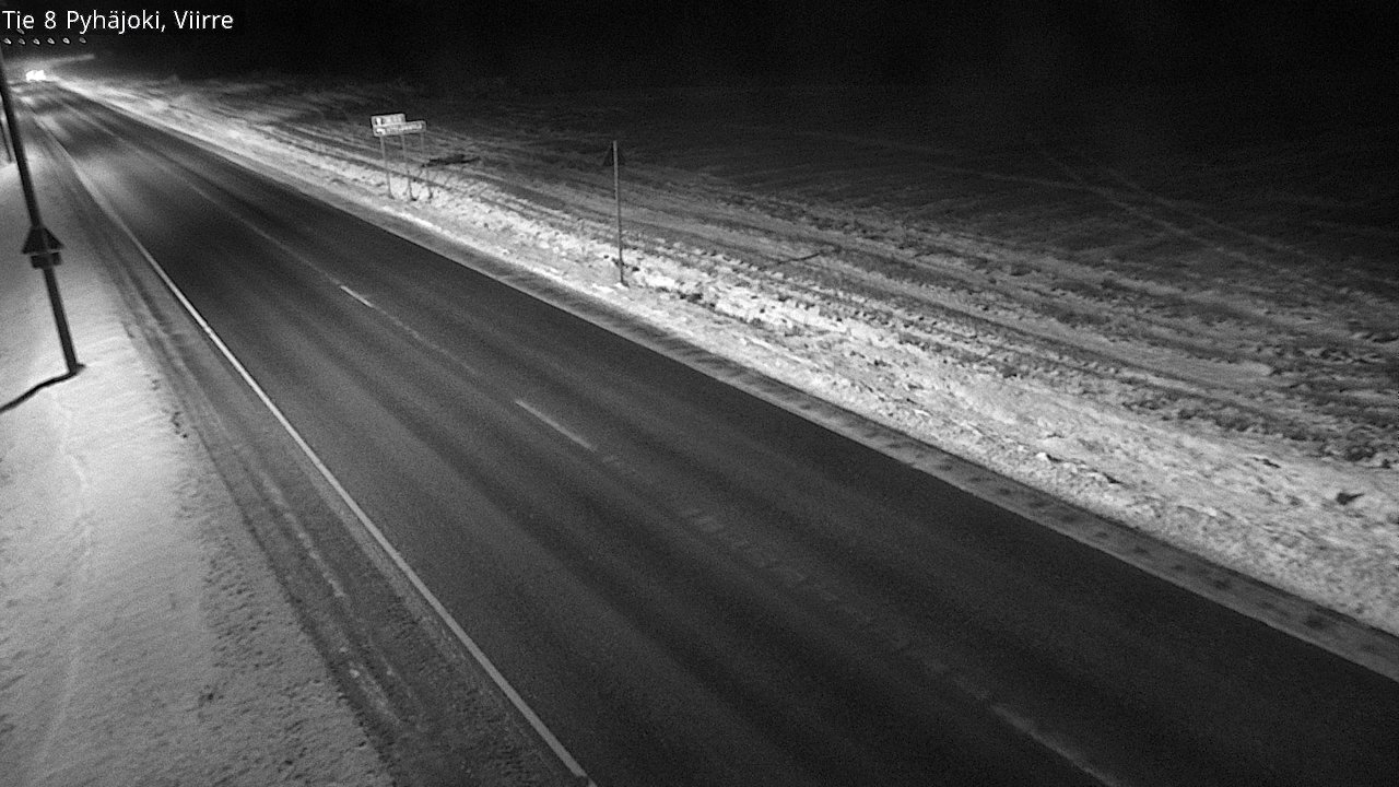 Weather Camera Image Väg 8 Pyhäjoki, Viirre, Pyhäjoki, Pohjois-Pohjanmaa