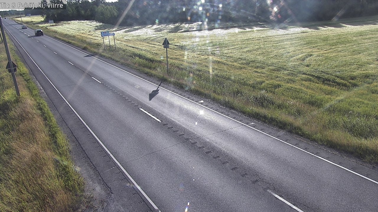 Weather Camera Image Road 8 Pyhäjoki, Viirre, Pyhäjoki, Pohjois-Pohjanmaa