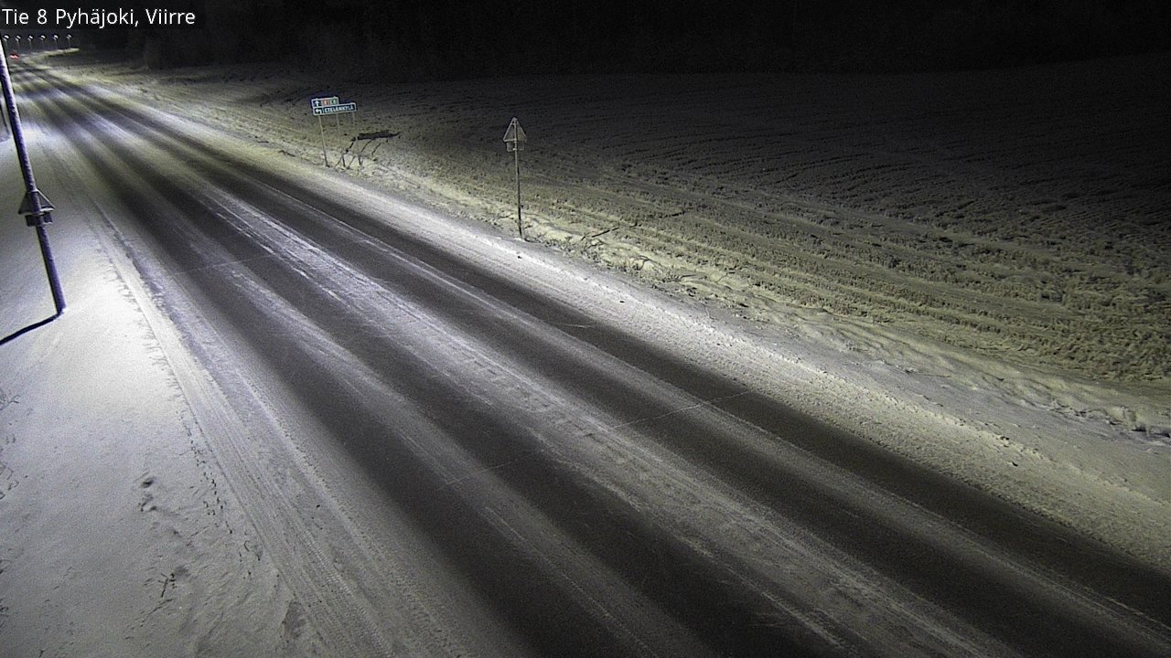 Weather Camera Image Road 8 Pyhäjoki, Viirre, Pyhäjoki, Pohjois-Pohjanmaa