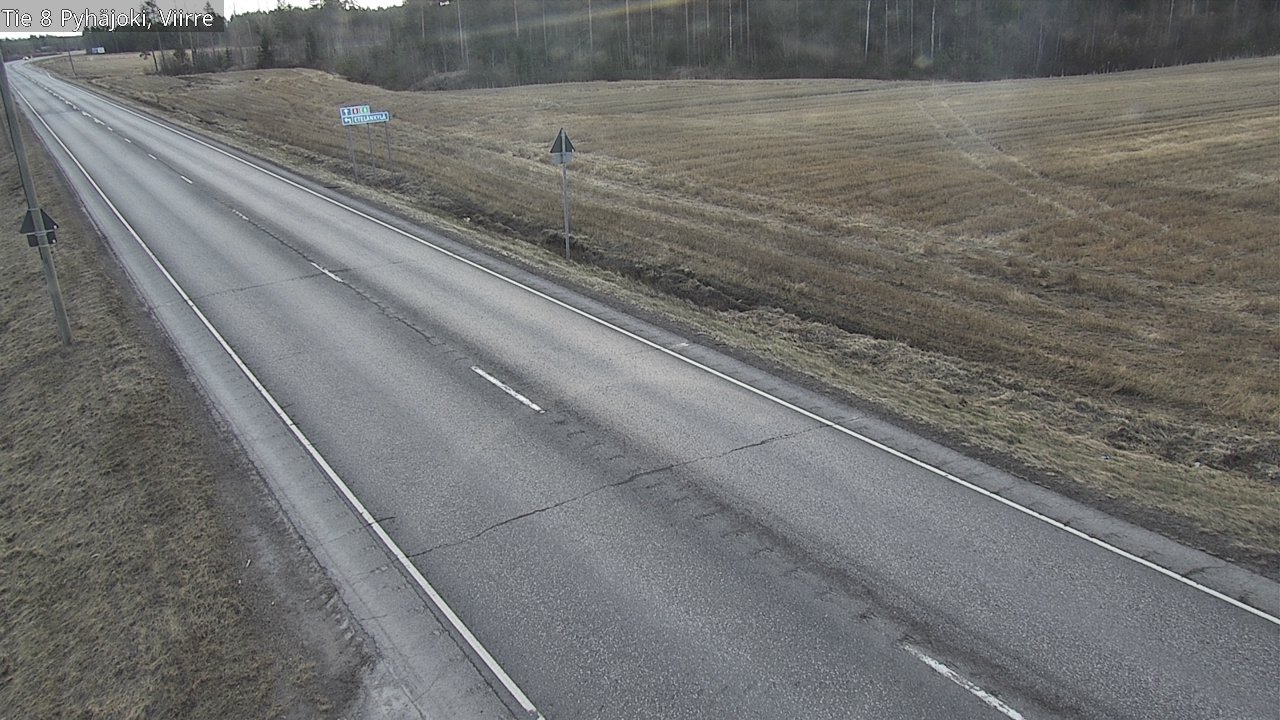 Weather Camera Image Väg 8 Pyhäjoki, Viirre, Pyhäjoki, Pohjois-Pohjanmaa