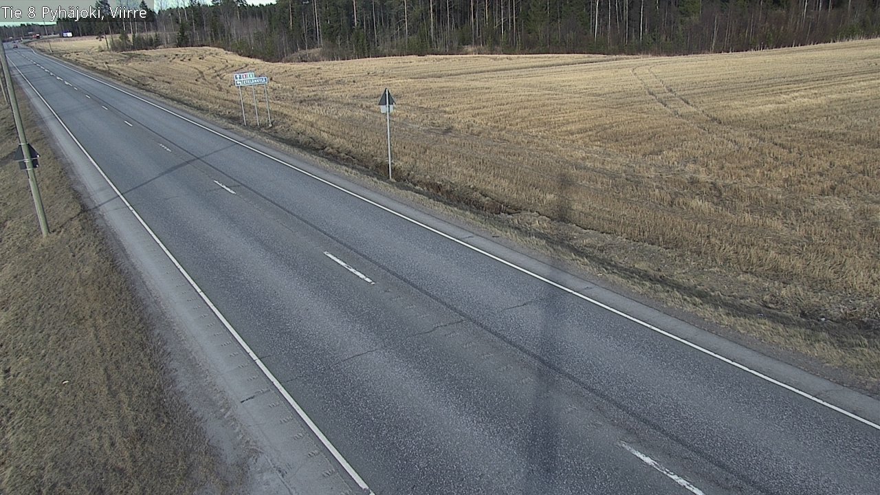 Weather Camera Image Väg 8 Pyhäjoki, Viirre, Pyhäjoki, Pohjois-Pohjanmaa