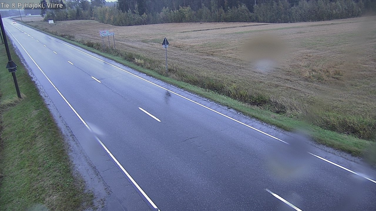 Weather Camera Image Road 8 Pyhäjoki, Viirre, Pyhäjoki, Pohjois-Pohjanmaa