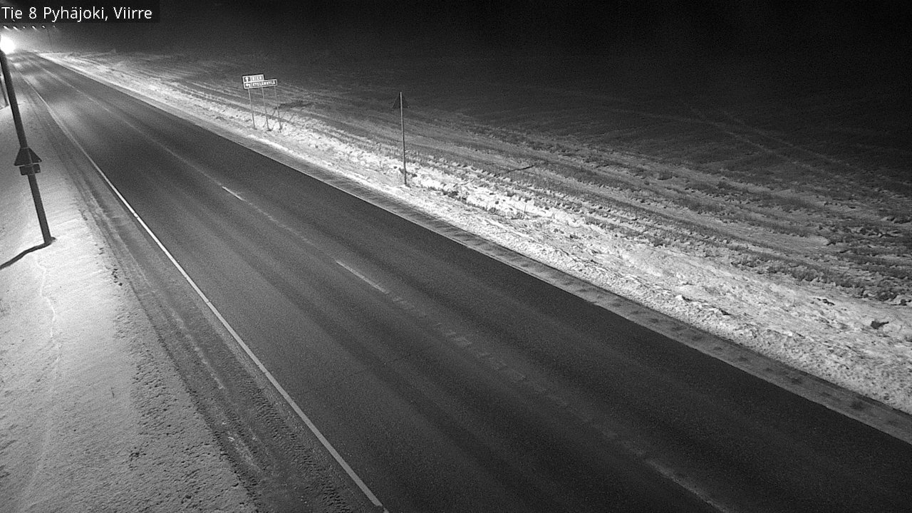 Weather Camera Image Väg 8 Pyhäjoki, Viirre, Pyhäjoki, Pohjois-Pohjanmaa